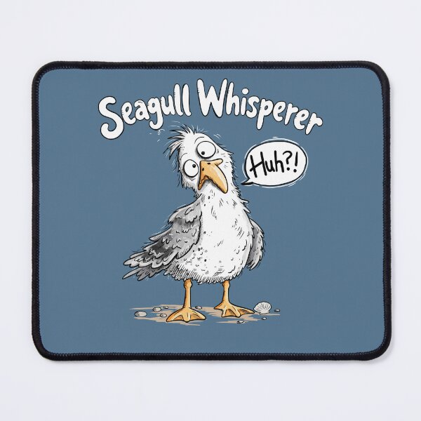 Item preview, Seagull Whisperer – Goofy Seabird Cartoon designed and sold by modartis.