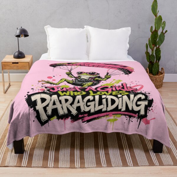 Item preview, Just A Girl Who Loves Paragliding Frog Art | Pink Paraglider Toad Extreme Sports Gift designed and sold by illeN-Art-World.