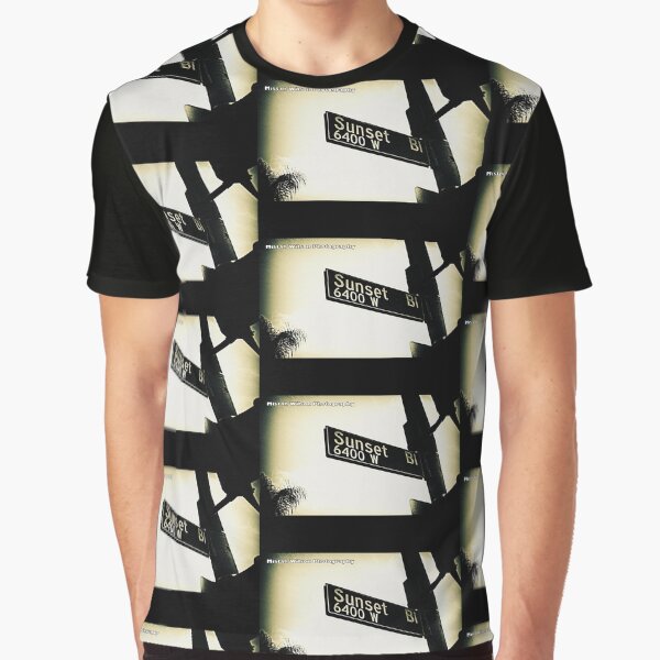 Sunset Boulevard1 Hollywood CA by Mistah Wilson Photography Graphic T-Shirt