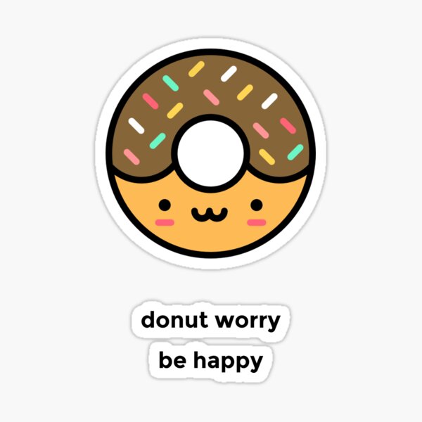 Sticker Donut Wortspiel Redbubble