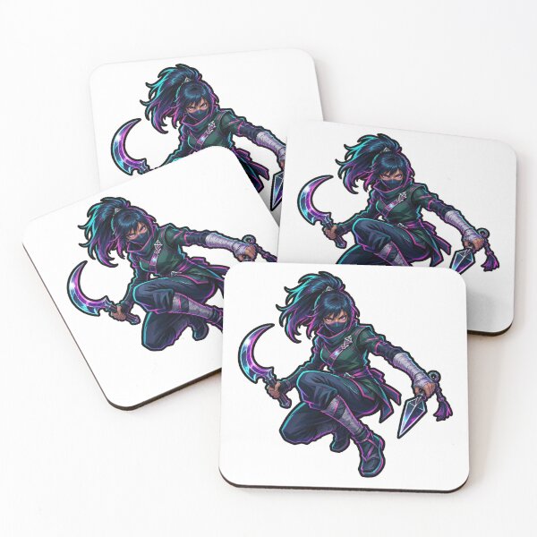 Item preview, Akali Vaporwave Wild Rift Fan Art designed and sold by Moonlit Tower Art.