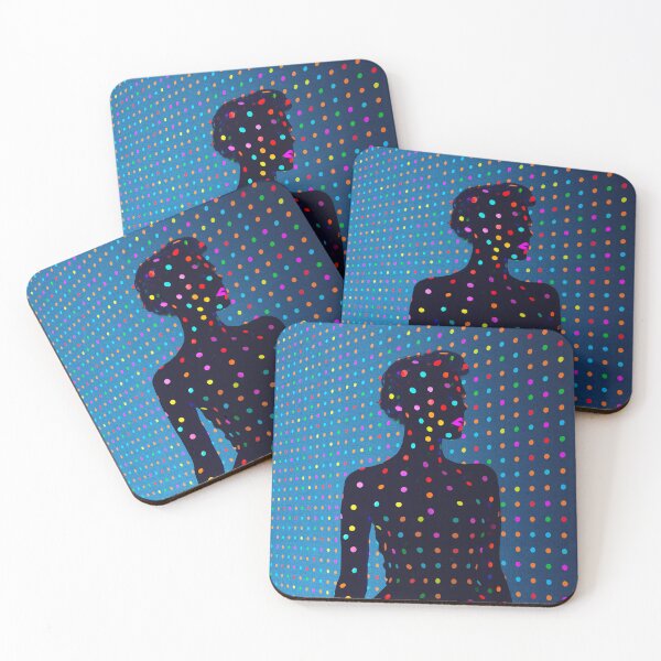 Item preview, Surreal Female Silhouette Projection in Blue Polka Dot Room designed and sold by Vizerskaya.