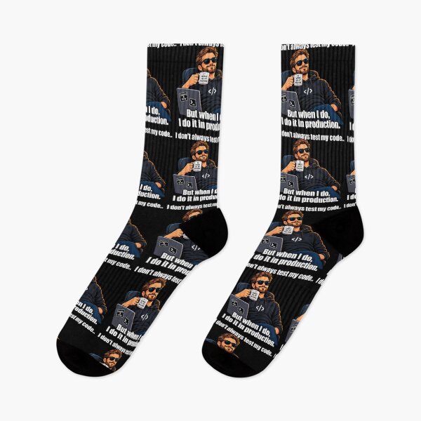 Item preview, I Don't Always Test My Code I Do It In Production Funny Programmer designed and sold by CrazySzoopWorld.