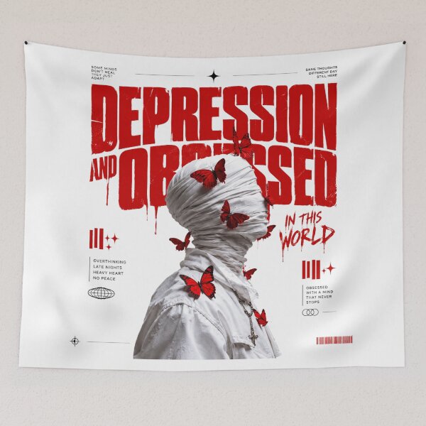 Item preview, Depression and obsessed t-shirt designed and sold by Omahsales.