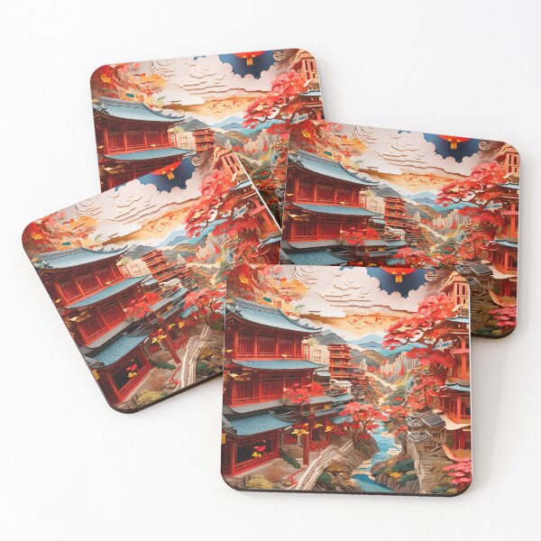 Item preview, Oriental landscape made of paper, ideal for a gift #5. designed and sold by ELFofDREAMS.