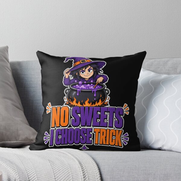Item preview, No Sweets I Choose Trick Witch Cauldron Magic Potion Halloween Spooky designed and sold by MirengLab.