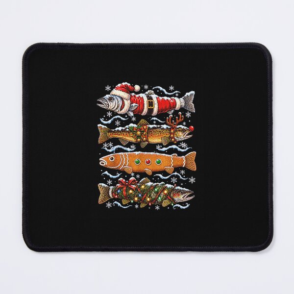 Item preview, Christmas Fishing Trout Angler Holiday Santa Fish Lover Festive Fly designed and sold by Brasovbit.