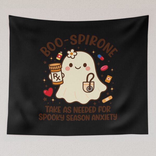 Item preview, Boo-Spirone - Cute Ghost Spooky Season Anxiety Pun designed and sold by mareix.