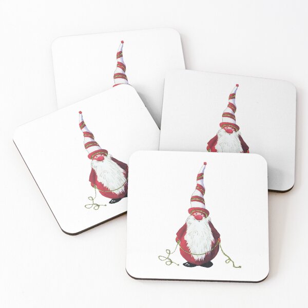 Item preview, Holiday Gnome withTangled Tinsel. Original watercolor by Kim Attwooll designed and sold by aswoa.