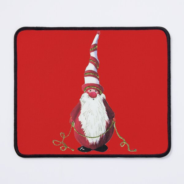 Item preview, Holiday Gnome withTangled Tinsel. Original watercolor by Kim Attwooll designed and sold by aswoa.
