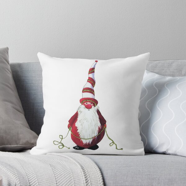 Item preview, Holiday Gnome withTangled Tinsel. Original watercolor by Kim Attwooll designed and sold by aswoa.