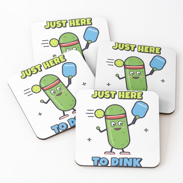 Item preview, Just Here To Dink Funny Pickleball Pickle designed and sold by Pixel Pantry.