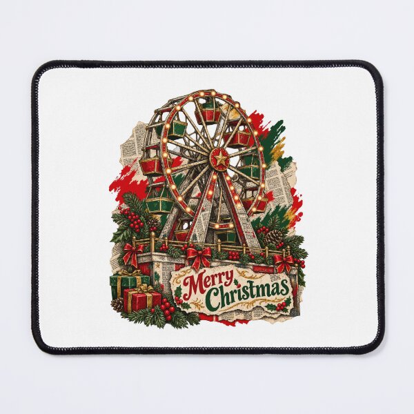 Item preview, Tiny Ferris wheel celebrating December with lights and cutouts designed and sold by TaruHonu.