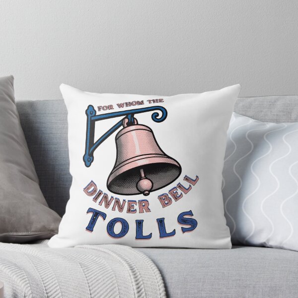 Item preview, For Whom The Dinner Bell Tolls | Vintage Literary Pun | Metal Music Pun | Foodie Pun designed and sold by SunandShade.