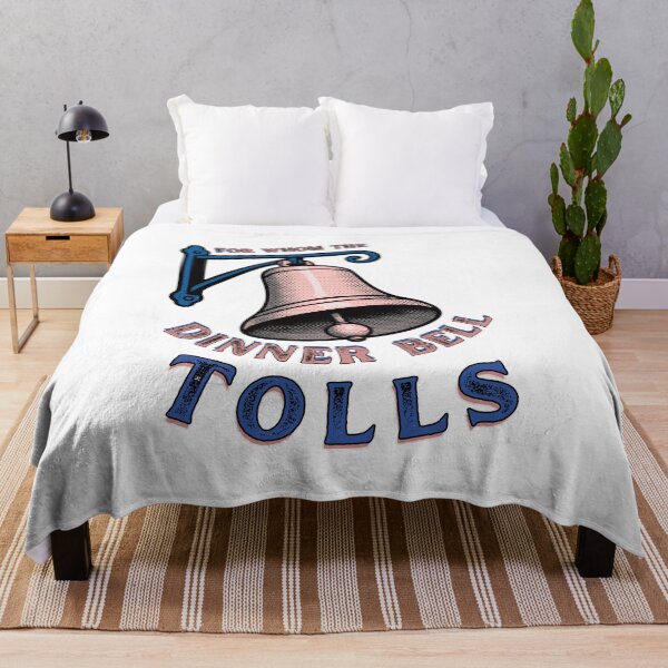 Item preview, For Whom The Dinner Bell Tolls | Vintage Literary Pun | Metal Music Pun | Foodie Pun designed and sold by SunandShade.