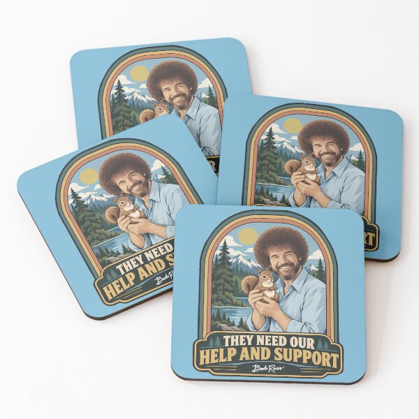 Item preview, Bob Ross Squirrel Quote Wildlife Nature Vintage Badge designed and sold by karamram.