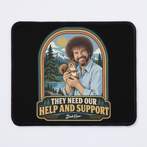 Item preview, Bob Ross Squirrel Quote Wildlife Nature Vintage Badge designed and sold by karamram.