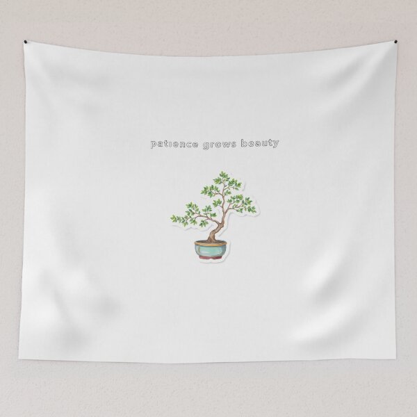 Item preview, Minimalist Bonsai with Patience Grows Beauty designed and sold by NiftyWrx.