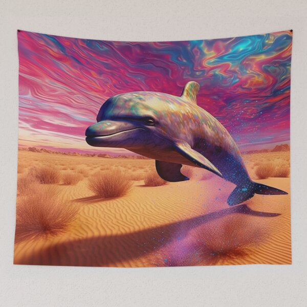 Item preview, Dolphin on the Desert designed and sold by MongLongStudio.
