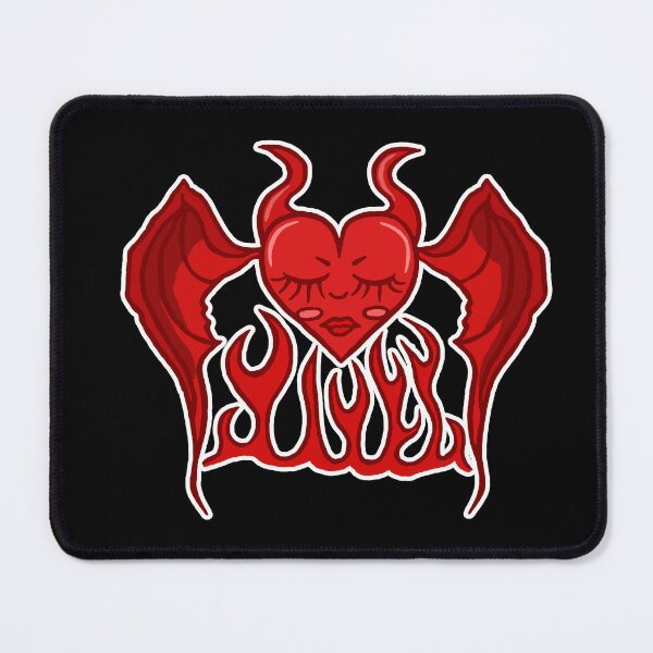 Item preview, Red Devil Heart Creature (With White Outline) designed and sold by CamilasPrints.