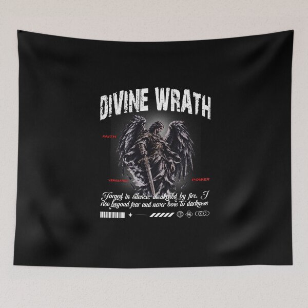 Item preview, Divine Wrath Dark Angel Warrior Gothic Art designed and sold by teefution.