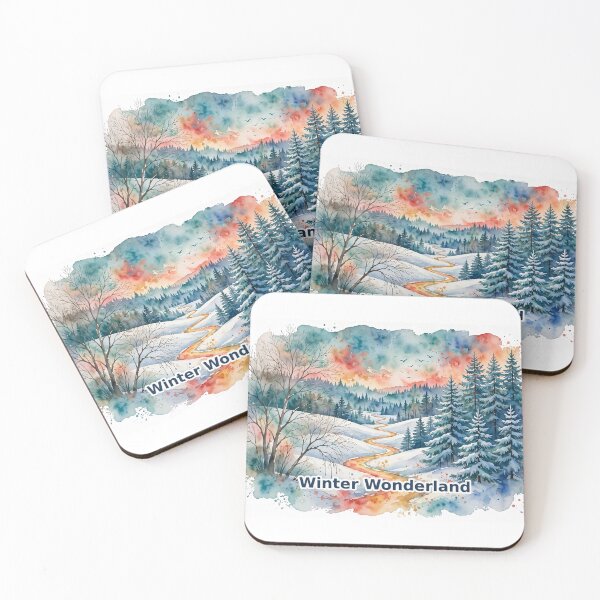 Item preview, Winter Wonderland Watercolor Forest. designed and sold by Deepsleepstudio.
