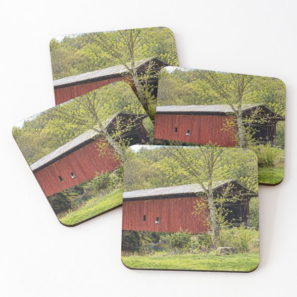 Item preview, Yatesville Covered Bridge in Spring designed and sold by gotucoveredart.