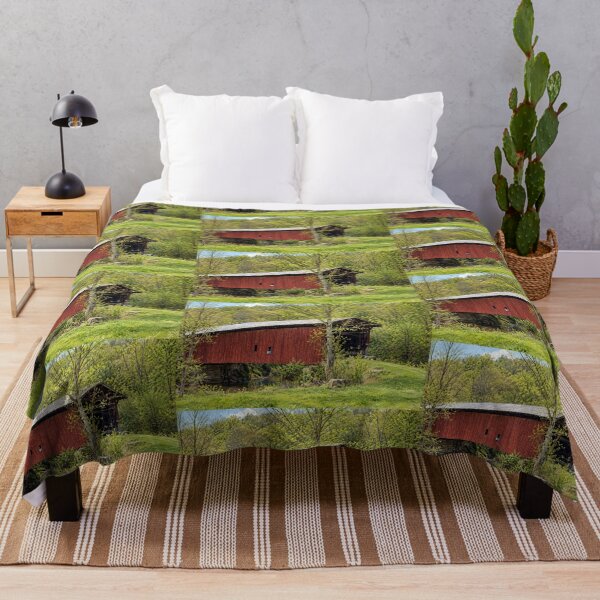 Item preview, Yatesville Covered Bridge in Spring designed and sold by gotucoveredart.