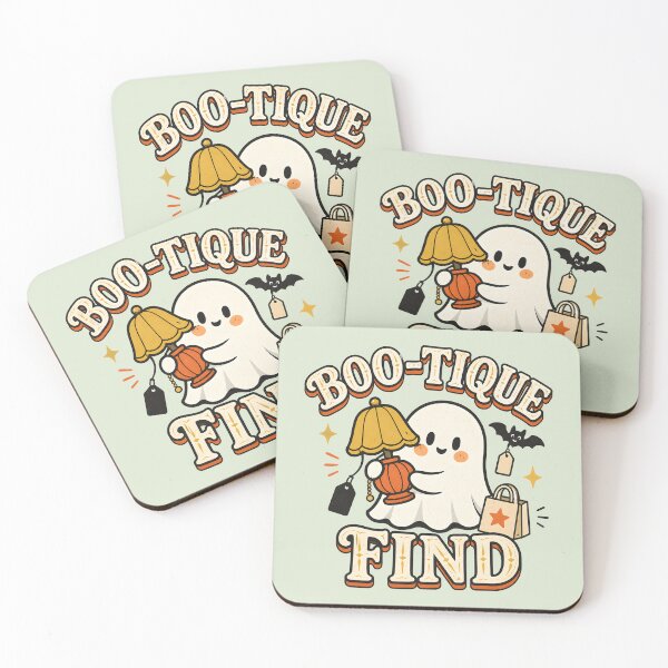 Item preview, Boo-Tique Find Cute Thrift Shopping Ghost Halloween Art designed and sold by  MAD's Recreation Studio.