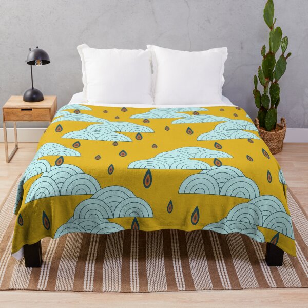 Item preview, Retro Rain Shower - yellow designed and sold by jehb.creative.