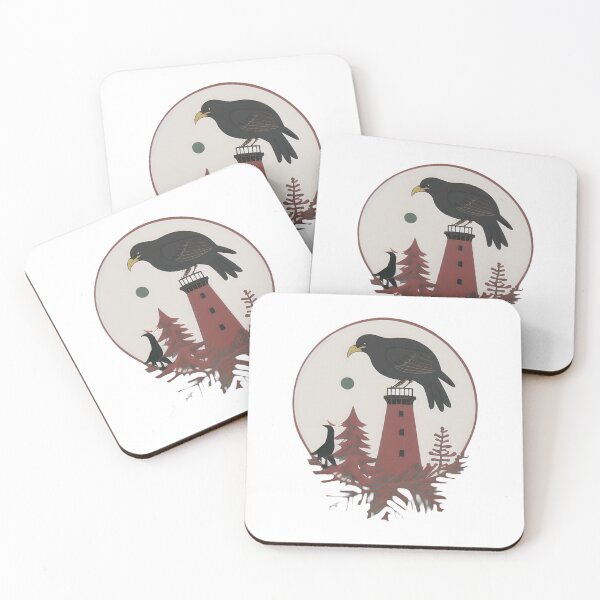 Item preview, Black Bird Lighthouse Christmas Emblem designed and sold by For-Cat Studio.