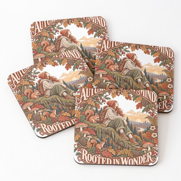 Item preview, Autumn State of Mind - Rooted in Wonder Woodland Girl T-Shirt Design designed and sold by KIDEnia.