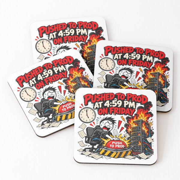 Item preview, Friday Deployment Panicked Dev Servers Burning designed and sold by chattsuede.