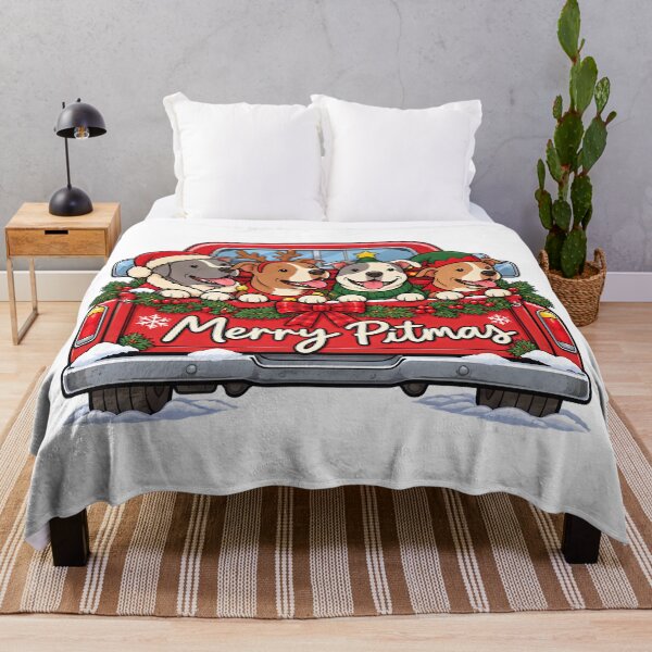 Item preview, Merry Pitmas Christmas Pit Bull Dog Lover Xmas designed and sold by ArtDesignTp.