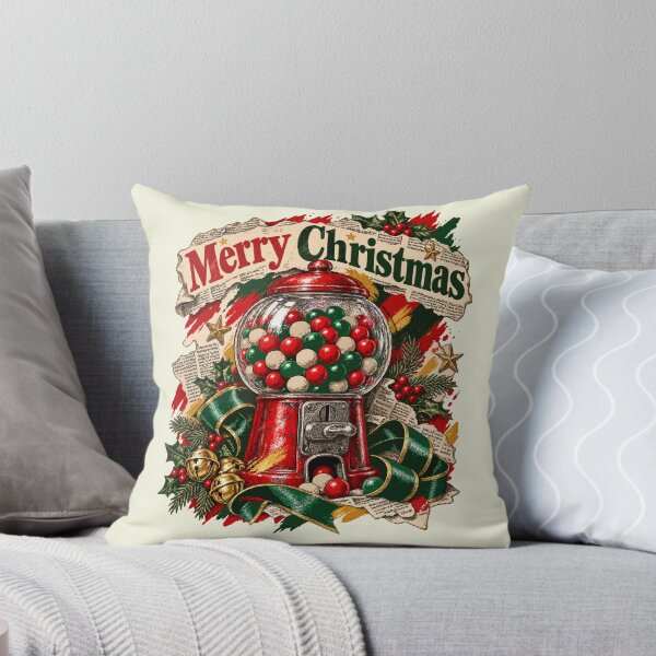Item preview, Red dispenser full of Christmas sweets on newspaper designed and sold by TaruHonu.