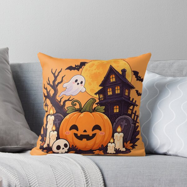 Item preview, Spooky Halloween Night Pumpkin and Haunted House designed and sold by Ang.V.