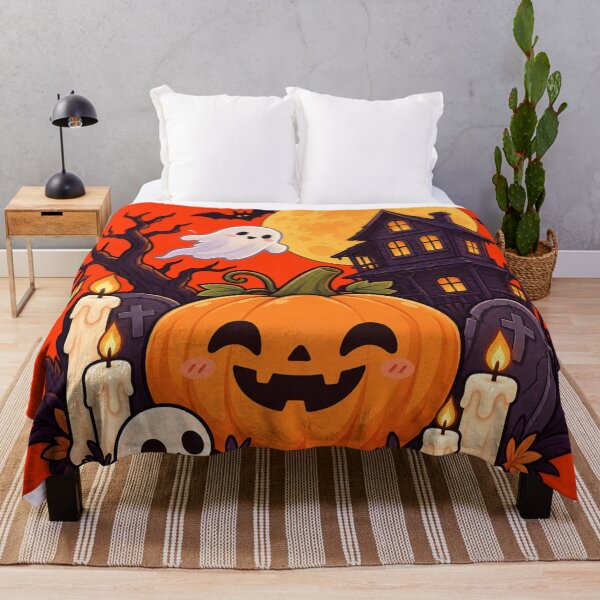 Item preview, Spooky Halloween Night Pumpkin and Haunted House designed and sold by Ang.V.