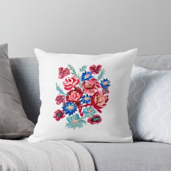Item preview, Ukraine Peonies Cornflowers Acrylic Painting Abstract Floral Canvas designed and sold by Каленчук Арт.