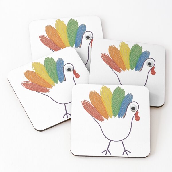 Item preview, Crayon Traced Hand Turkey Rainbow Feathers designed and sold by Freckled-Monkey.