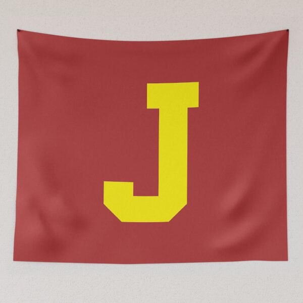 Item preview, Yellow Varsity Letter J Monogram designed and sold by Designart68.