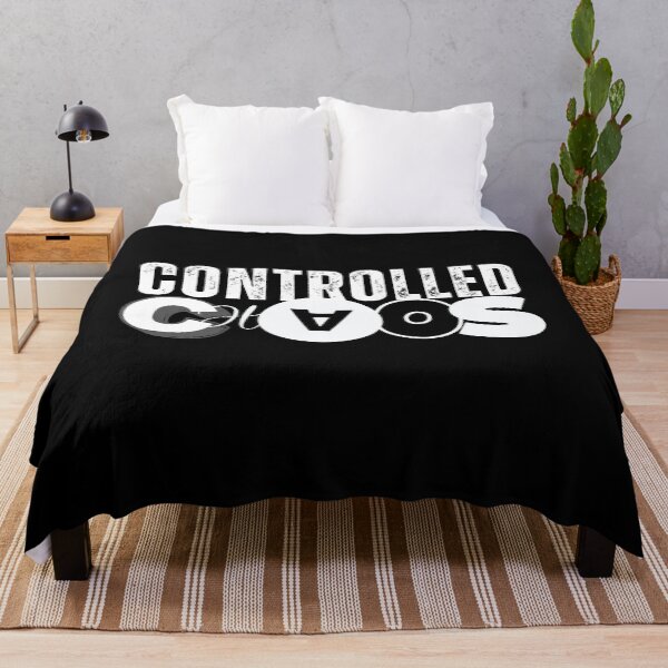 Item preview, Controlled Chaos – Funny Sarcastic Retro Typography Design for Everyday Life White Font designed and sold by GFamilyC.