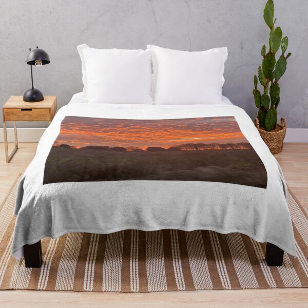 Item preview, Fiery Red Sunset Over Countryside designed and sold by Astute-Artio-Photography.