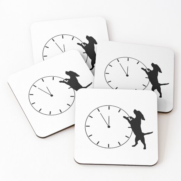 Item preview, Time for a Walk – Dog Lover Funny Black and White Design designed and sold by MagMade.