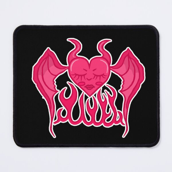 Item preview, Pink Devil Heart Creature (With A White Outline) designed and sold by CamilasPrints.