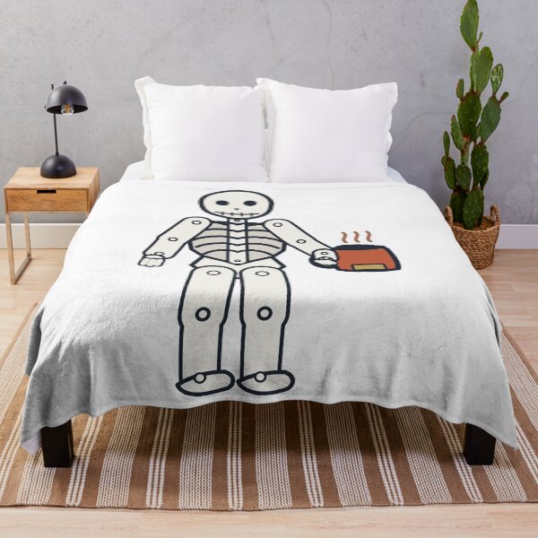 Item preview, Skeleton Drinking Coffee Late At Night designed and sold by okalharbi.