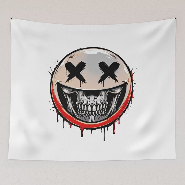 Item preview, Creepy Skull Smiley Dark Aesthetic Art designed and sold by Munib302.
