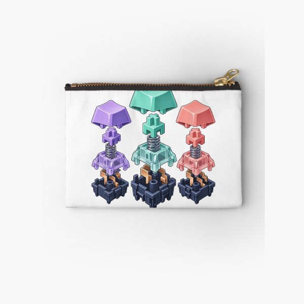 Item preview, Mechanical Keyboard Switch Exploded View Pastel Art designed and sold by TeNovaStudio.