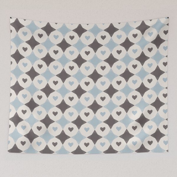 Item preview, Cream Checkered Hearts Seamless Pattern designed and sold by LaPolilladPapel.