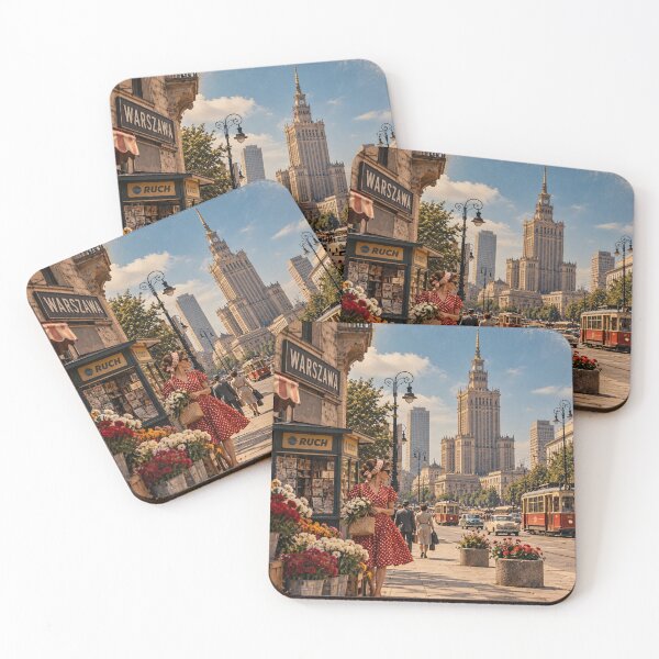 Item preview, Vintage Warsaw Poland – Nostalgic Retro City Art designed and sold by Cleora Art .