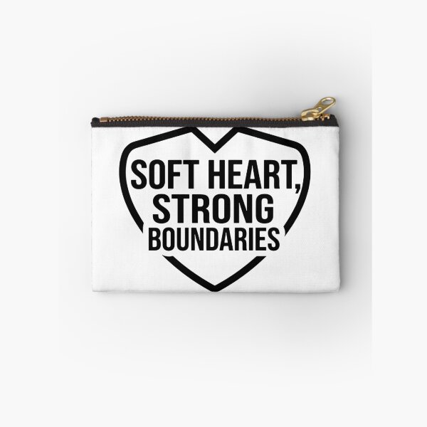 Item preview, Soft Heart Strong Boundaries Black Heart Typography designed and sold by AIG - Andrei Ilie Graphics.